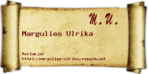 Margulies Ulrika névjegykártya